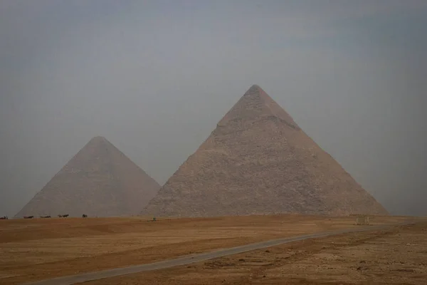 Pyramids Sphinx Giza Egypt — Stockfoto