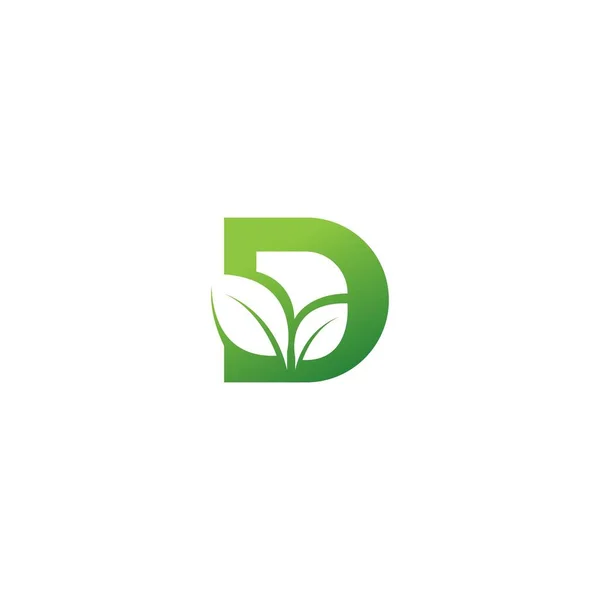 Grünes Blatt Logo Ikone Design Illustration — Stockvektor