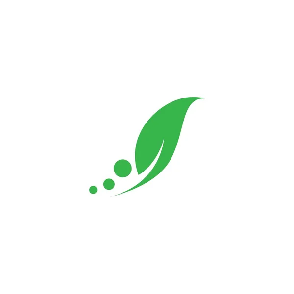 Illustrazione Disegno Icona Logo Foglia Verde — Vettoriale Stock