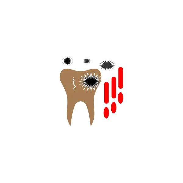 健康な歯のロゴベクターイラストデザイン — ストックベクタ