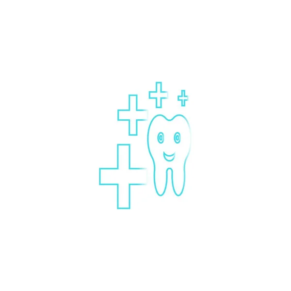 Sağlıklı Teeht Logo Vektör Illüstrasyon Tasarımı — Stok Vektör