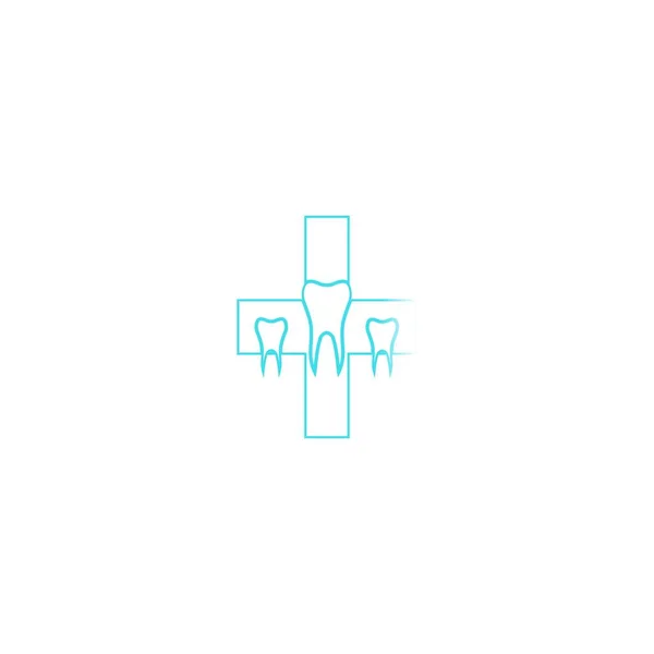Diseño Ilustración Vektor Logotipo Teeht Saludable — Vector de stock