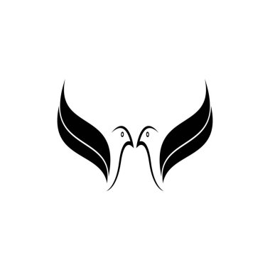 kuş logosu çizimi tasarımı