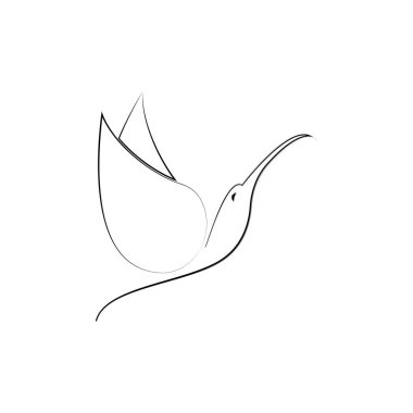 kuş logosu çizimi tasarımı