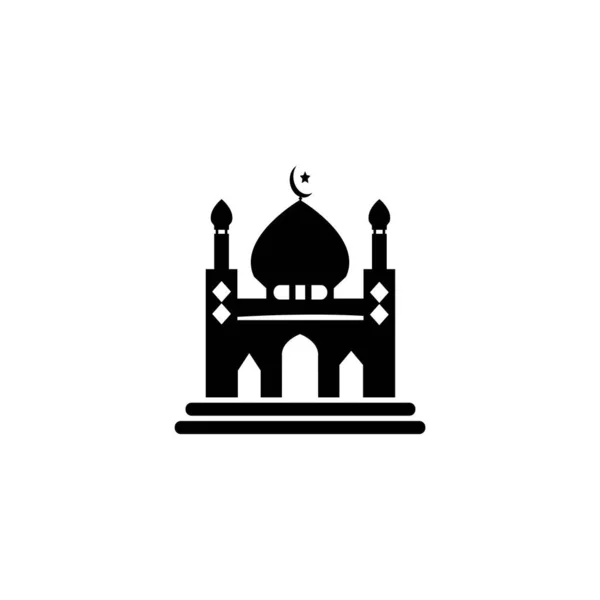 Mosquée Icône Logo Image Vecteur Illustration — Image vectorielle