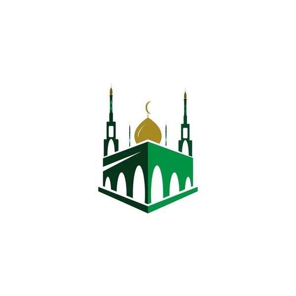 Logo Della Moschea Immagine Vettoriale Illustrazione — Vettoriale Stock