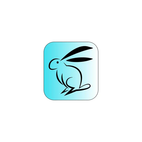 Tavşan Logosu Tasarımı Vektör Resimleme — Stok Vektör