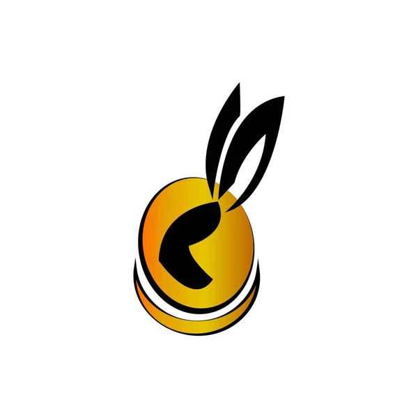 Дизайн Логотипу Кролика Векторні Ілюстрації Зображення — стоковий вектор