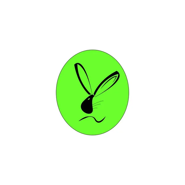 Kaninchen Logo Design Vektor Illustration Bild — Stockvektor