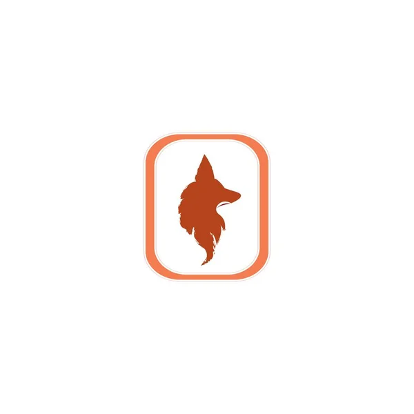 Wolf Picture Icon Vector Illustráció Tervezés — Stock Vector