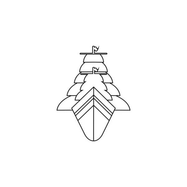 Projekt Ikony Logo Statku — Wektor stockowy