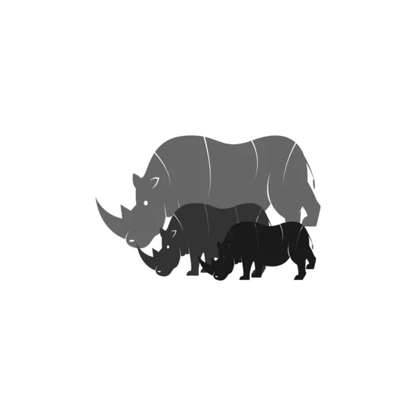Ilustración Rinoceronte Para Día Vida Silvestre — Archivo Imágenes Vectoriales