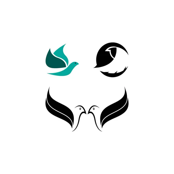 Kuş Logosu Çizimi Tasarımı — Stok Vektör