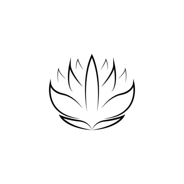 Квітка Лотоса Значок Векторний Дизайн Ілюстрації — стоковий вектор