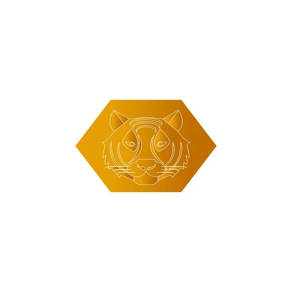 Progettazione Illustrazione Tiger Icon — Vettoriale Stock