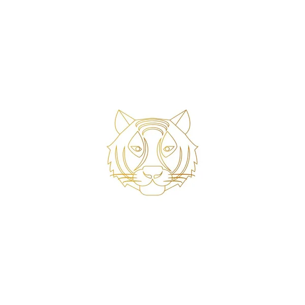 Иллюстрационный Дизайн Tiger Icon — стоковый вектор