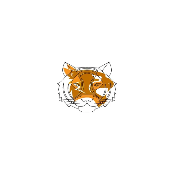 Progettazione Illustrazione Tiger Icon — Vettoriale Stock