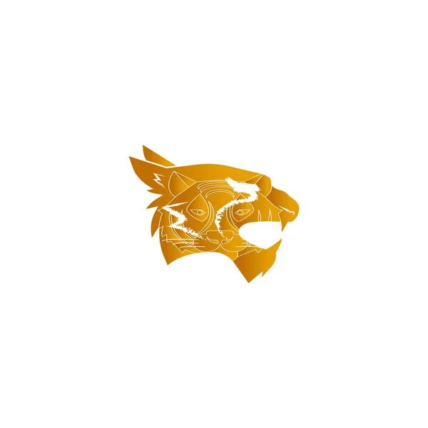 Tiger Ikon Illustration Design — Stock vektor