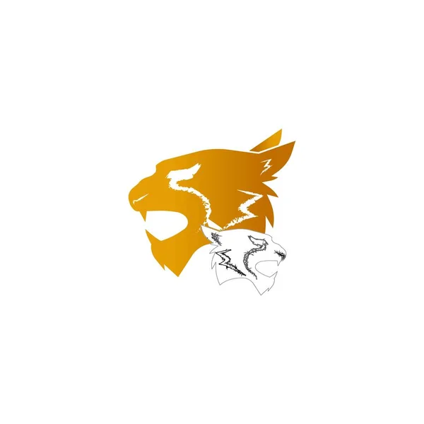 Progettazione Illustrazione Tiger Icon — Vettoriale Stock