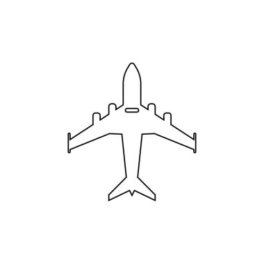 uçak simgesi vektör logo çizimi tasarımı