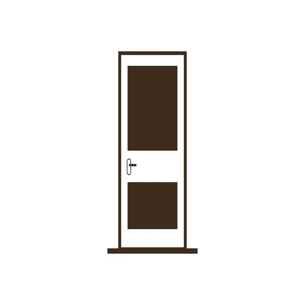 Ikona Drzwi Wektor Ilustracja Element Projektu — Wektor stockowy