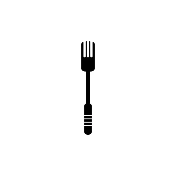 Cucchiaio Forchetta Icona Vettoriale Disegno Illustrazione Immagine — Vettoriale Stock