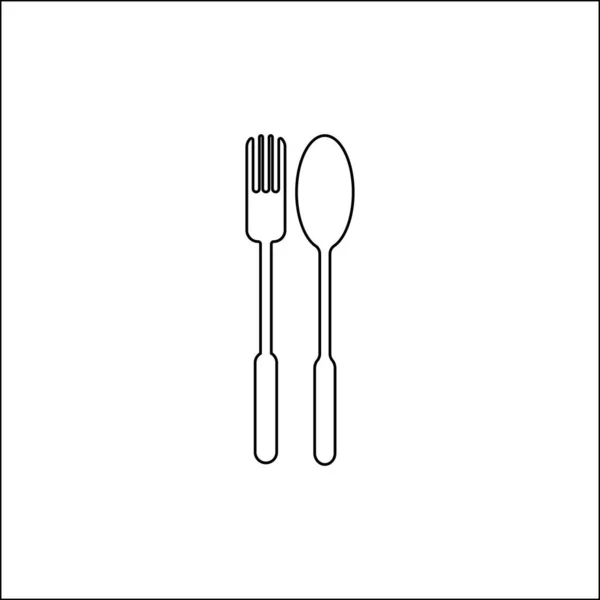 Spoon Fork Icon Vector Design Illustration Image — Stock Vector