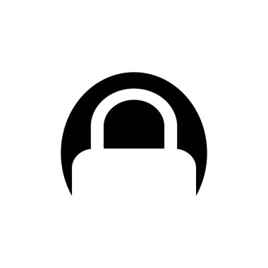 asma kilit simgesi vektör logo tasarımı resimleme