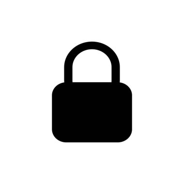 asma kilit simgesi vektör logo tasarımı resimleme