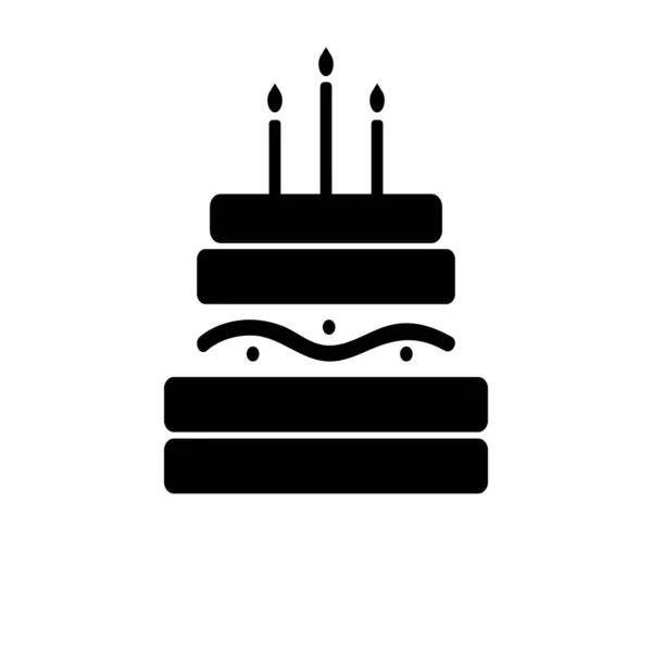 Cake Icon Vector Logo Design Illustration Image — Stock Vector