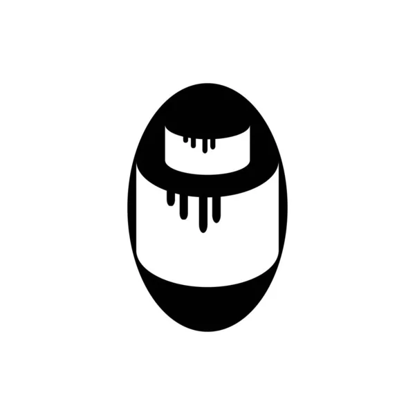 Ícone Bolo Vetor Logotipo Design Ilustração Imagem —  Vetores de Stock