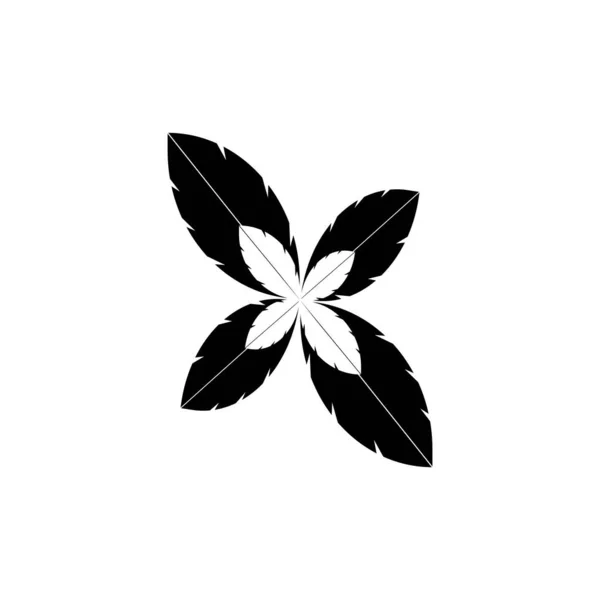 Natürliche Blatt Symbol Bild Vektor Illustration Design Element — Stockvektor