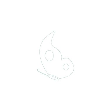 Bu bir kelebek simgesi tasarımı vektör logo resim çizimi