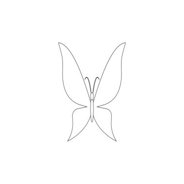 Bu bir kelebek simgesi tasarımı vektör logo resim çizimi