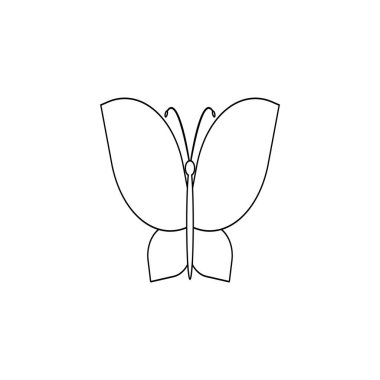 Bu bir kelebek simgesi tasarımı vektör logo resim çizimi
