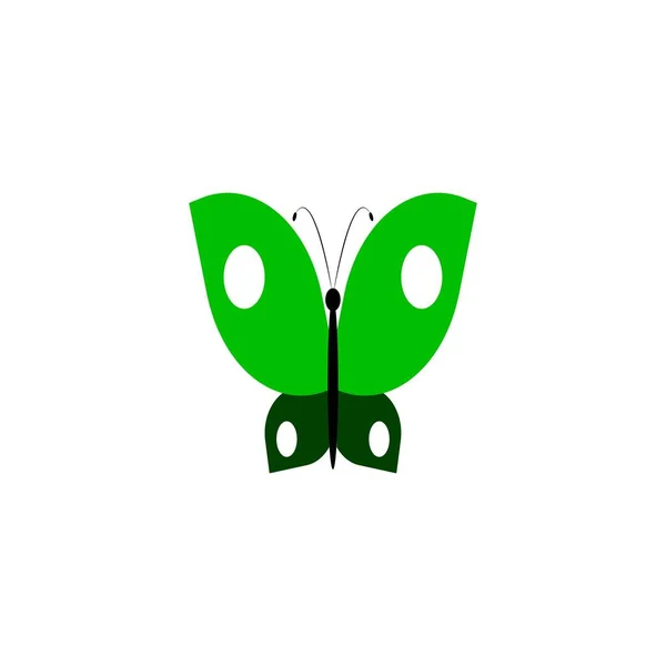 Bir Kelebek Simgesi Tasarımı Vektör Logo Resim Çizimi — Stok Vektör