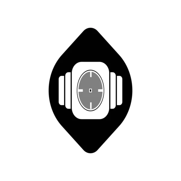 Jest Zegarek Wektor Ilustracja Logo Projekt Element Szablon — Wektor stockowy