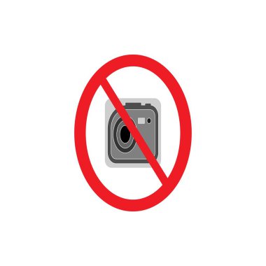 Bu ikonun bir resmi. Fotoğraf çekmek yok vektör çizim tasarımı.