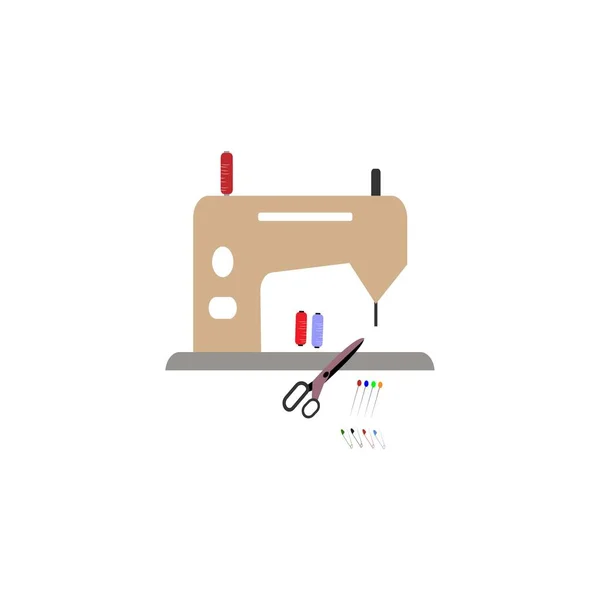 Sewing Machine Icon Image Vector Illustration — Stock Vector