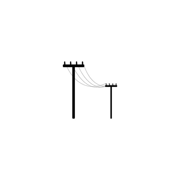 Power Pole Icon Vector Drawing — Stock Vector