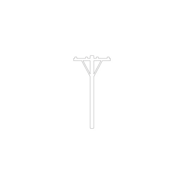 Power Pole Icon Vector Drawing — Stockvector