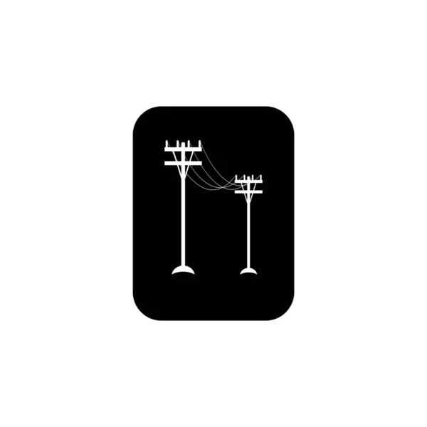 Power Pole Icon Vector Drawing — Stock Vector