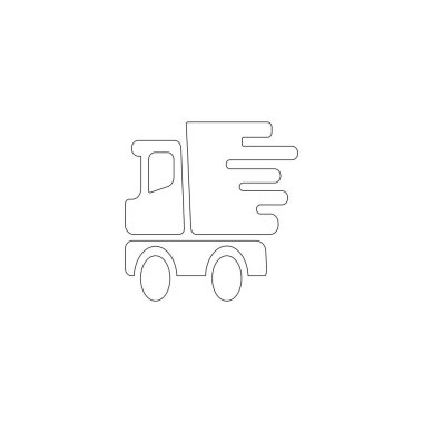 Bu bir kamyon ikonu vektör çizimi tasarımı