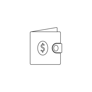 Bu bir cüzdan ikonu vektör çizimi tasarımı