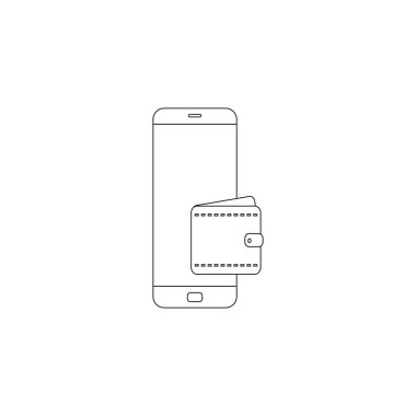 Bu bir cüzdan ikonu vektör çizimi tasarımı