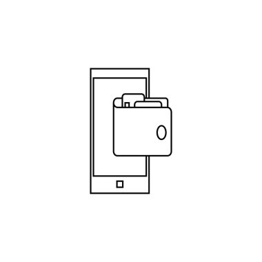 Bu bir cüzdan ikonu vektör çizimi tasarımı