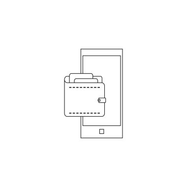 Bu bir cüzdan ikonu vektör çizimi tasarımı