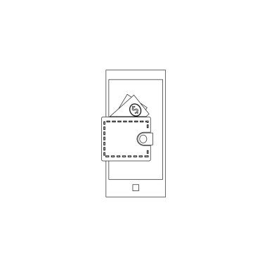 Bu bir cüzdan ikonu vektör çizimi tasarımı