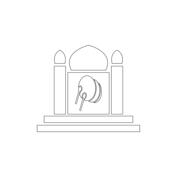 Endonezya geleneksel davul vektör illüstrasyonu