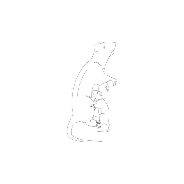 Dies Ist Eine Vektor Zeichnung Des Maussymbols — Stockvektor